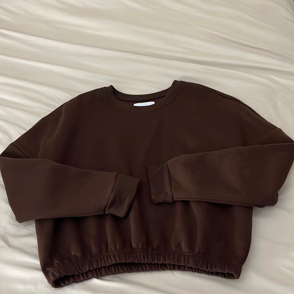 Cropped Crewneck Sweater